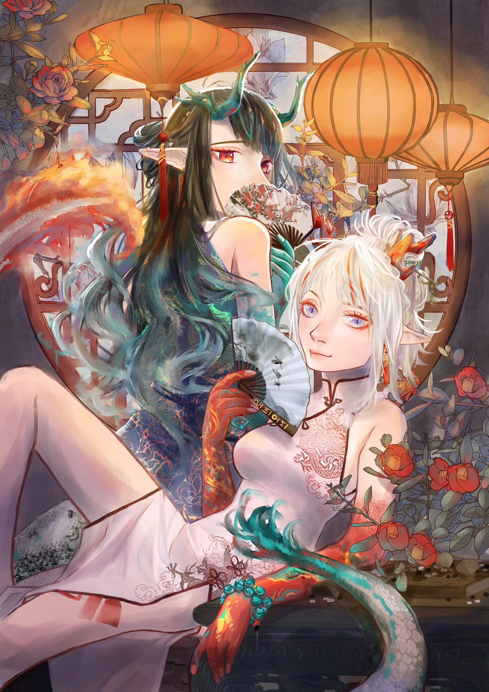 Arknights - Nian and Dusk