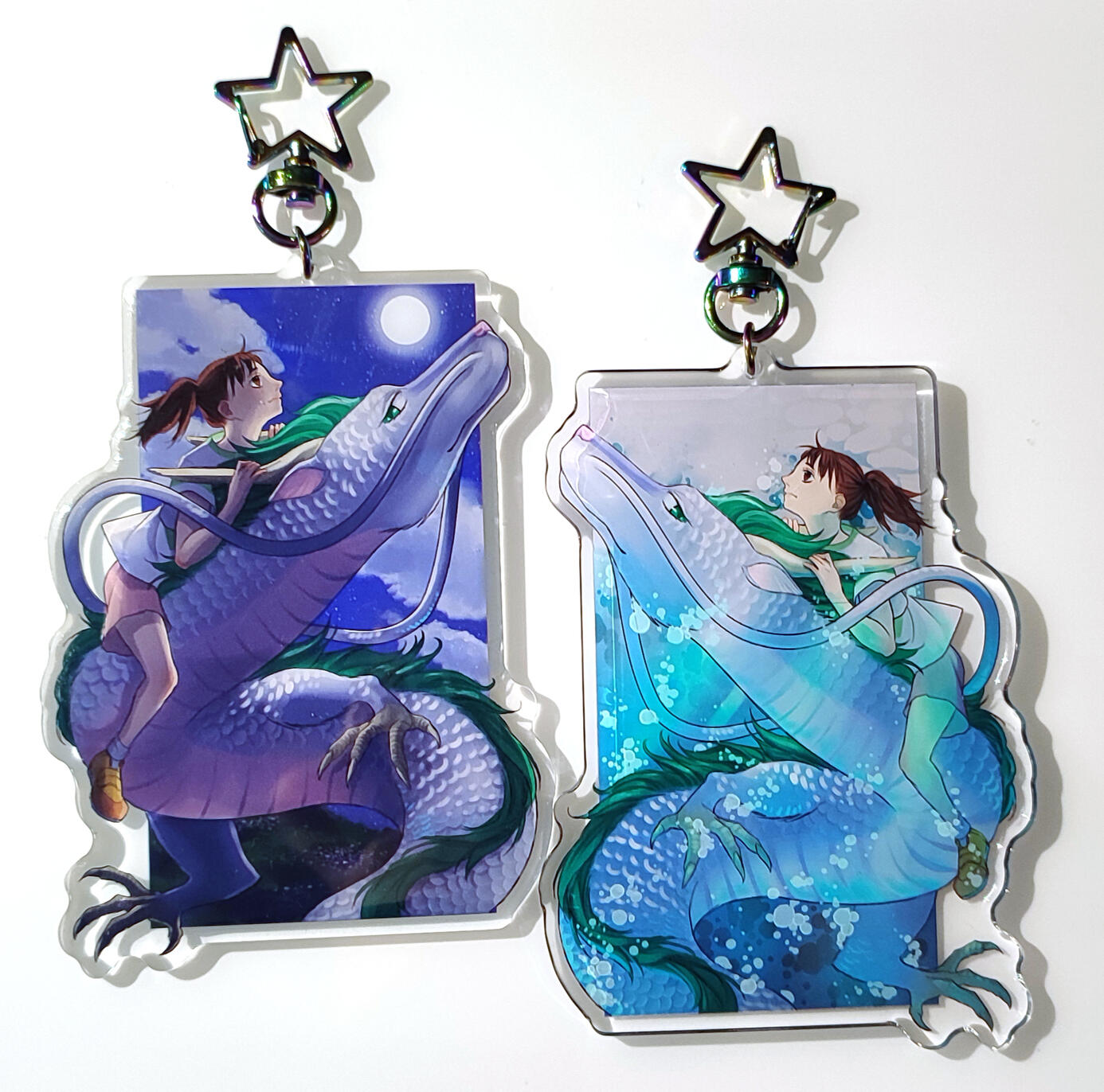 Chihiro and Haku Double Sided Charm
